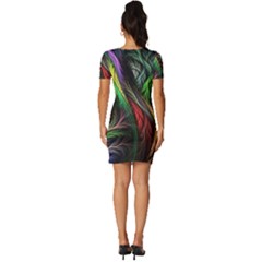 Fitted Knot Split End Bodycon Dress 