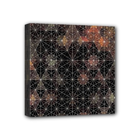 Abstract Psychedelic Geometry Andy Gilmore Sacred Mini Canvas 4  x 4  (Stretched) from ArtsNow.com