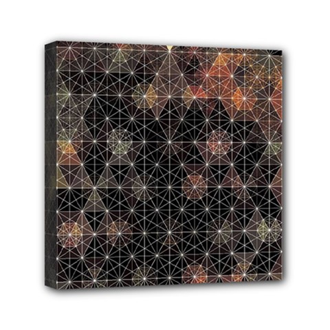 Abstract Psychedelic Geometry Andy Gilmore Sacred Mini Canvas 6  x 6  (Stretched) from ArtsNow.com