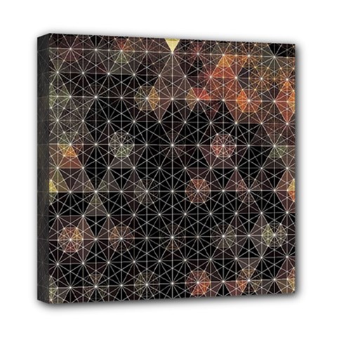 Abstract Psychedelic Geometry Andy Gilmore Sacred Mini Canvas 8  x 8  (Stretched) from ArtsNow.com