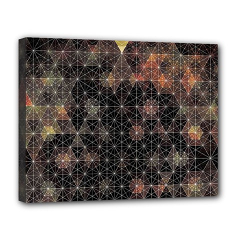 Abstract Psychedelic Geometry Andy Gilmore Sacred Canvas 14  x 11  (Stretched) from ArtsNow.com