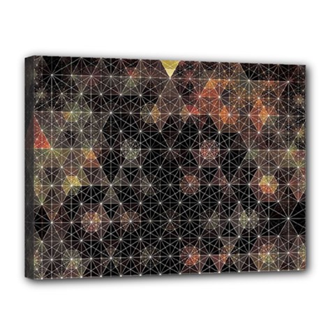 Abstract Psychedelic Geometry Andy Gilmore Sacred Canvas 16  x 12  (Stretched) from ArtsNow.com