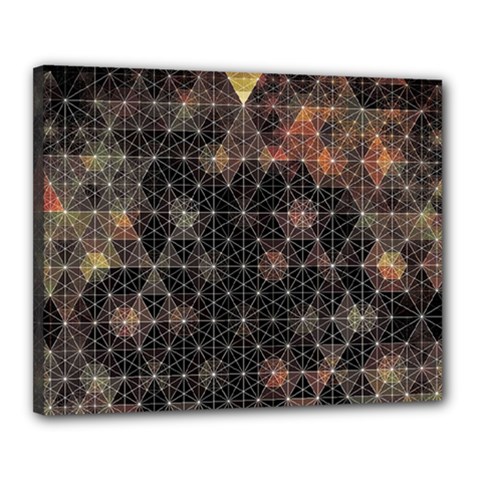 Abstract Psychedelic Geometry Andy Gilmore Sacred Canvas 20  x 16  (Stretched) from ArtsNow.com