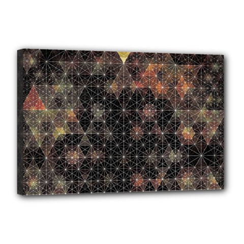Abstract Psychedelic Geometry Andy Gilmore Sacred Canvas 18  x 12  (Stretched) from ArtsNow.com