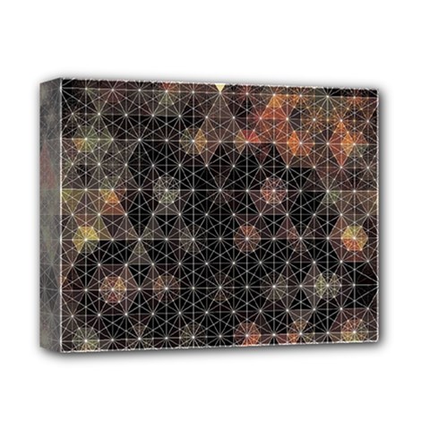 Abstract Psychedelic Geometry Andy Gilmore Sacred Deluxe Canvas 14  x 11  (Stretched) from ArtsNow.com