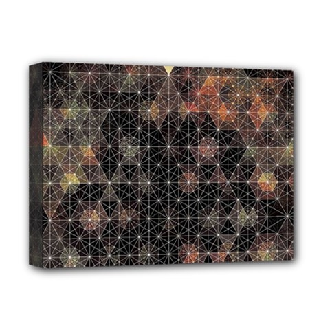 Abstract Psychedelic Geometry Andy Gilmore Sacred Deluxe Canvas 16  x 12  (Stretched)  from ArtsNow.com