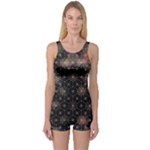 Abstract Psychedelic Geometry Andy Gilmore Sacred One Piece Boyleg Swimsuit