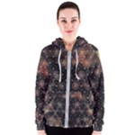 Abstract Psychedelic Geometry Andy Gilmore Sacred Women s Zipper Hoodie