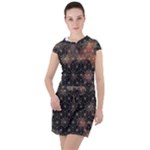 Abstract Psychedelic Geometry Andy Gilmore Sacred Drawstring Hooded Dress