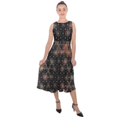 Midi Tie-Back Chiffon Dress 