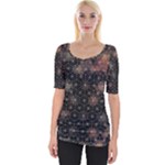 Abstract Psychedelic Geometry Andy Gilmore Sacred Wide Neckline T-Shirt