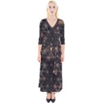 Abstract Psychedelic Geometry Andy Gilmore Sacred Quarter Sleeve Wrap Maxi Dress