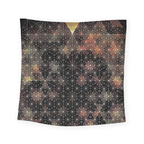 Abstract Psychedelic Geometry Andy Gilmore Sacred Square Tapestry (Small) from ArtsNow.com