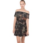 Abstract Psychedelic Geometry Andy Gilmore Sacred Off Shoulder Chiffon Dress