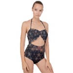Abstract Psychedelic Geometry Andy Gilmore Sacred Scallop Top Cut Out Swimsuit