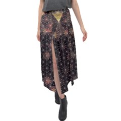 Velour Split Maxi Skirt 