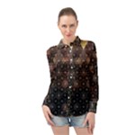 Abstract Psychedelic Geometry Andy Gilmore Sacred Long Sleeve Chiffon Shirt