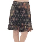 Abstract Psychedelic Geometry Andy Gilmore Sacred Fishtail Chiffon Skirt