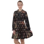 Abstract Psychedelic Geometry Andy Gilmore Sacred All Frills Chiffon Dress