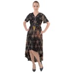 Abstract Psychedelic Geometry Andy Gilmore Sacred Front Wrap High Low Dress