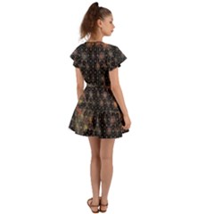 Flutter Sleeve Wrap Dress 