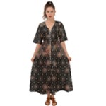 Abstract Psychedelic Geometry Andy Gilmore Sacred Kimono Sleeve Boho Dress
