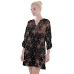 Abstract Psychedelic Geometry Andy Gilmore Sacred Open Neck Shift Dress