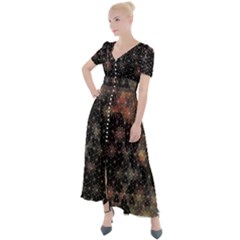 Button Up Short Sleeve Maxi Dress 