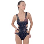 Abstract Psychedelic Geometry Andy Gilmore Sacred Side Cut Out Swimsuit