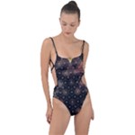 Abstract Psychedelic Geometry Andy Gilmore Sacred Tie Strap One Piece Swimsuit