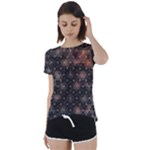 Abstract Psychedelic Geometry Andy Gilmore Sacred Short Sleeve Open Back T-Shirt