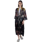Abstract Psychedelic Geometry Andy Gilmore Sacred Maxi Satin Kimono