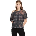 Abstract Psychedelic Geometry Andy Gilmore Sacred One Shoulder Cut Out T-Shirt