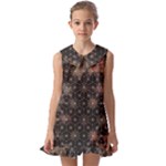 Abstract Psychedelic Geometry Andy Gilmore Sacred Kids  Pilgrim Collar Ruffle Hem Dress