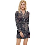 Abstract Psychedelic Geometry Andy Gilmore Sacred Long Sleeve Satin Robe