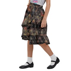 Kids  Ruffle Flared Wrap Midi Skirt 