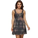 Abstract Psychedelic Geometry Andy Gilmore Sacred Ruffle Strap Babydoll Chiffon Dress
