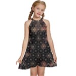 Abstract Psychedelic Geometry Andy Gilmore Sacred Kids  Halter Collar Waist Tie Chiffon Dress