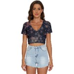 Abstract Psychedelic Geometry Andy Gilmore Sacred V-Neck Crop Top