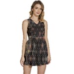 Abstract Psychedelic Geometry Andy Gilmore Sacred Sleeveless High Waist Mini Dress