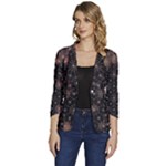 Abstract Psychedelic Geometry Andy Gilmore Sacred Women s One-Button 3/4 Sleeve Short Jacket