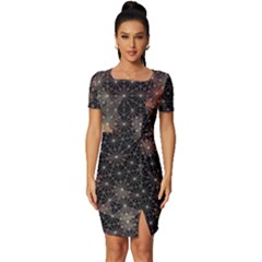 Fitted Knot Split End Bodycon Dress 