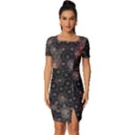 Abstract Psychedelic Geometry Andy Gilmore Sacred Fitted Knot Split End Bodycon Dress