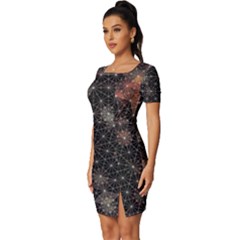 Fitted Knot Split End Bodycon Dress 