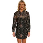 Abstract Psychedelic Geometry Andy Gilmore Sacred Womens Long Sleeve Shirt Dress