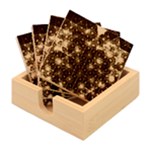Abstract Psychedelic Geometry Andy Gilmore Sacred Bamboo Coaster Set