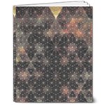 Abstract Psychedelic Geometry Andy Gilmore Sacred 8  x 10  Softcover Notebook