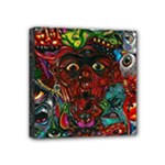 Somewhere Near Oblivion Nightmares Acid Colors Psychedelic Mini Canvas 4  x 4  (Stretched)