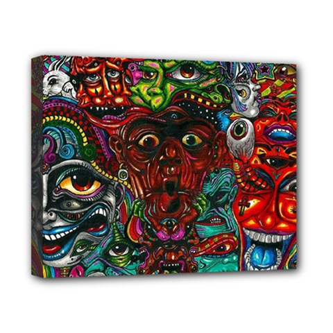 Somewhere Near Oblivion Nightmares Acid Colors Psychedelic Canvas 10  x 8  (Stretched) from ArtsNow.com