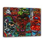 Somewhere Near Oblivion Nightmares Acid Colors Psychedelic Canvas 16  x 12  (Stretched)